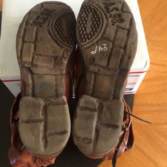 A.S.98 Emerson Italian Zipper Boho Biker Rust Distressed Boots EU41/US10.5 TTS - Picture 10 of 13